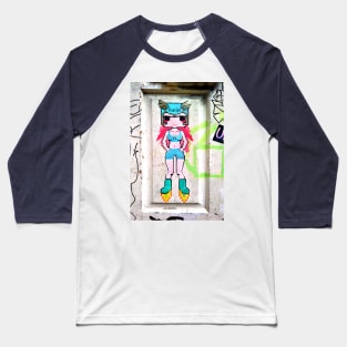 Pixel Space Girl Baseball T-Shirt